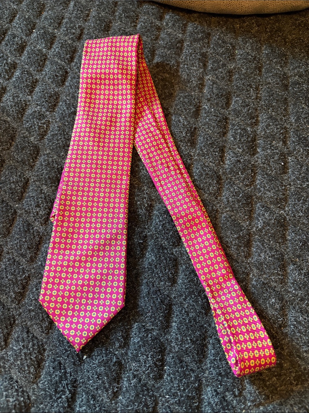 Men's Cape Cod Neckwear Red And gold Micro-Pattern Tie